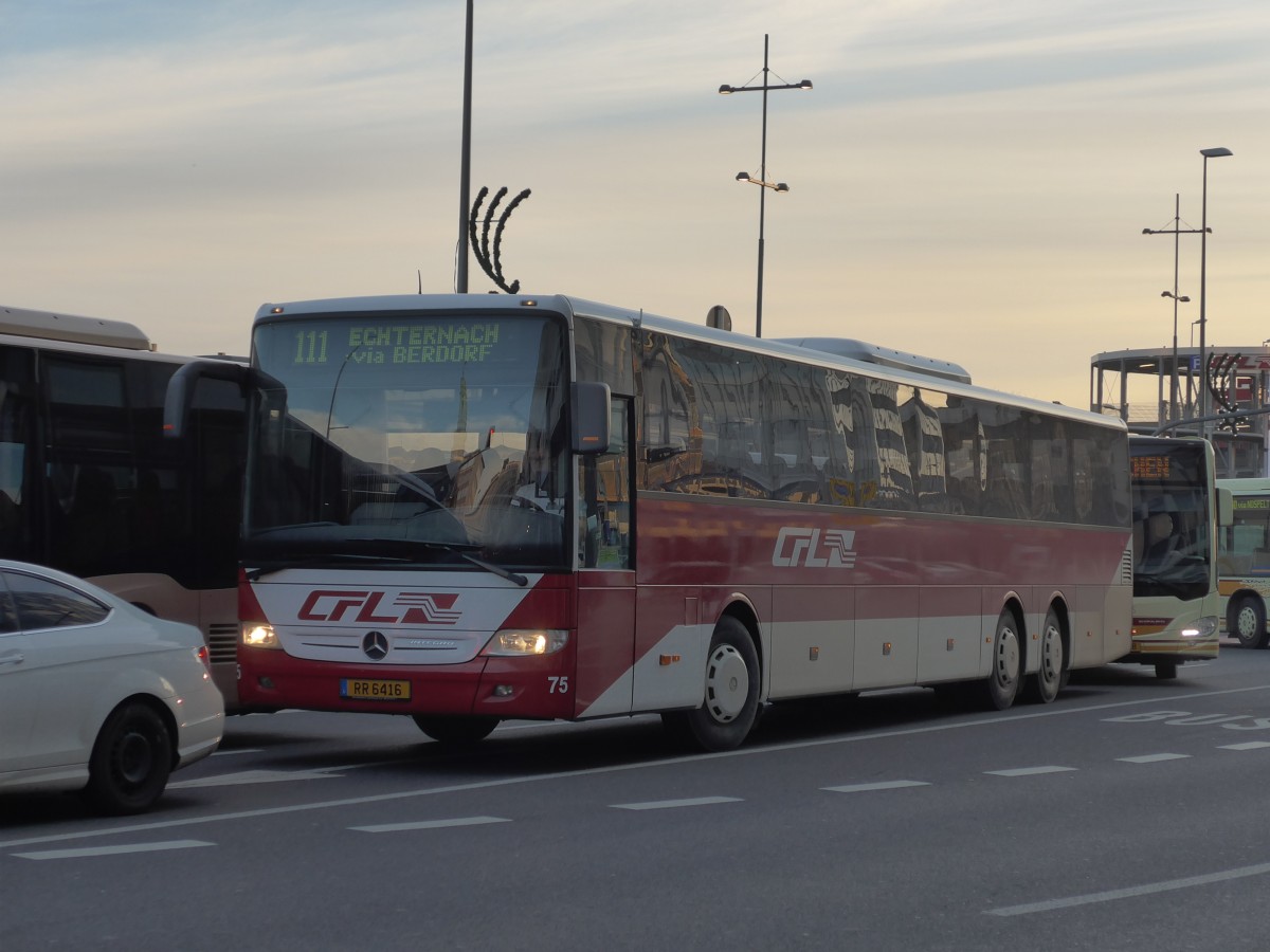 (157'430) - CFL Luxembourg - Nr. 75/RR 6416 - Mercedes am 22. November 2014 beim Bahnhof Luxembourg