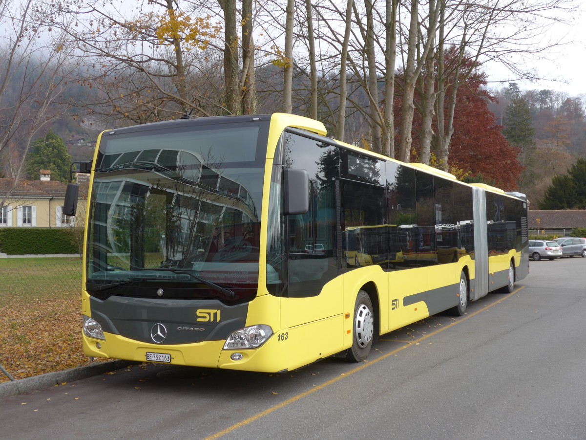 (157'579) - STI Thun - Nr. 163/BE 752'163 - Mercedes am 28. November 2014 bei der Schifflndte Thun