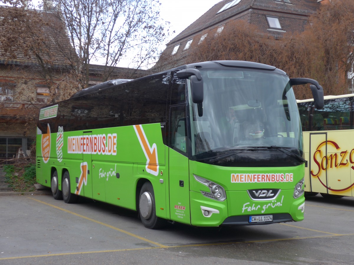 (157'753) - Aus Deutschland: Rexer, Calw - CW-LL 1124 - VDL am 14. Dezember 2014 in Zrich, Sihlquai