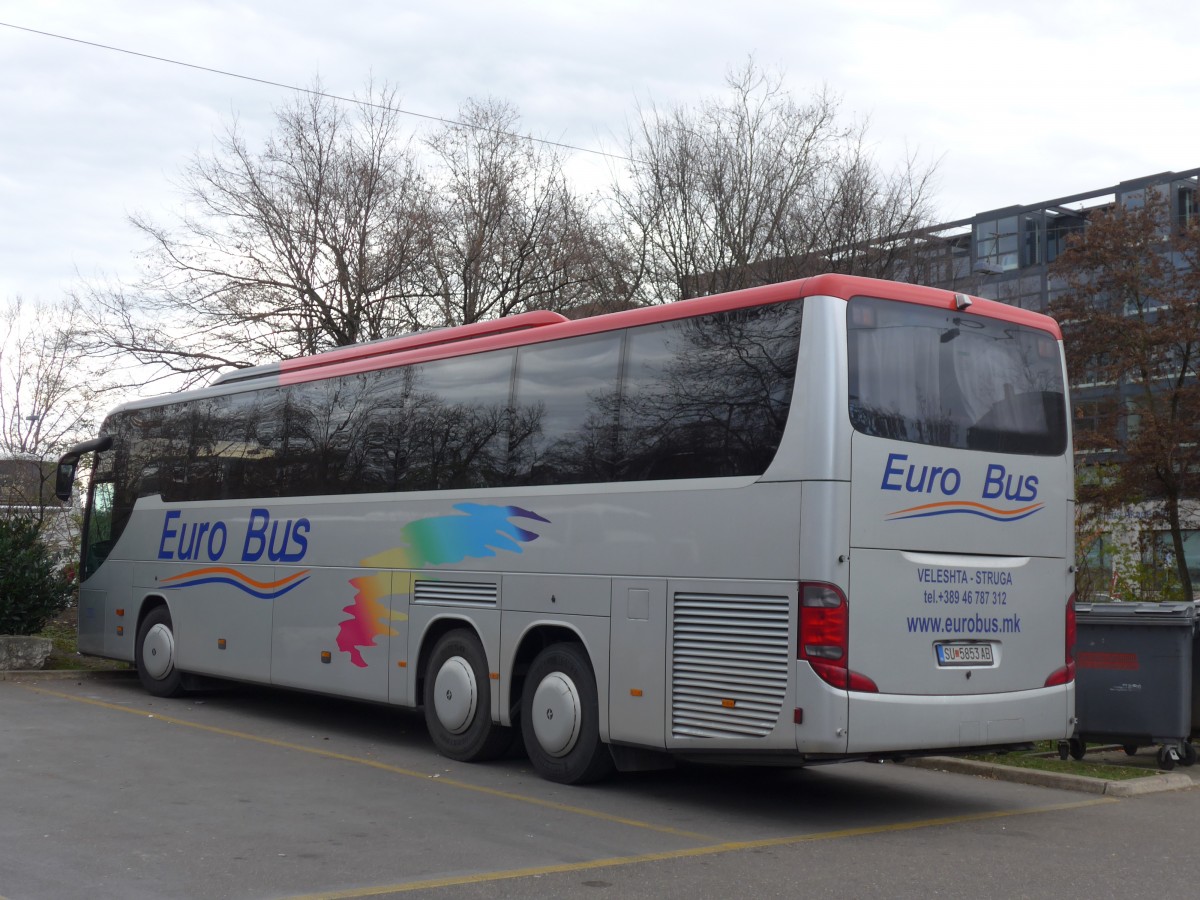 (157'760) - Aus Mazedonien: Euro Bus, Struga - Nr. 5310/SU 5853-AB - Setra am 14. Dezember 2014 in Zrich, Sihlquai