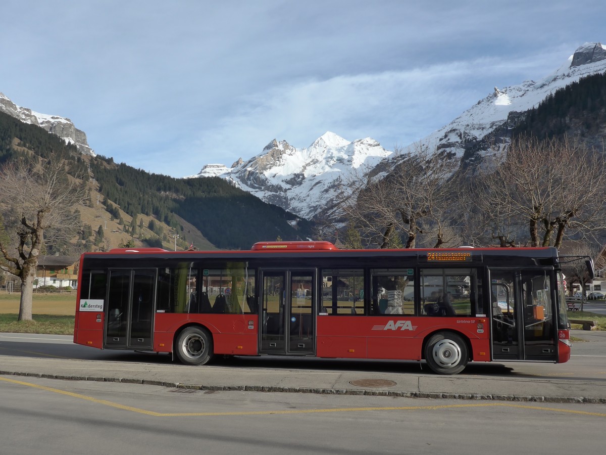 (157'878) - AFA Adelboden - Nr. 30/BE 26'703 - Solaris am 22. Dezember 2014 beim Bahnhof Kandersteg