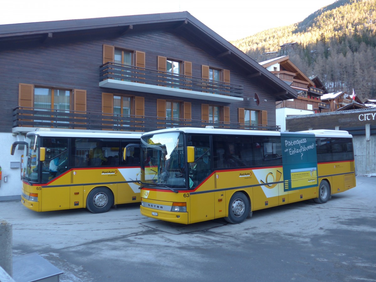 (157'905) - Zerzuben, Visp-Eyholz - Nr. 63/VS 78'070 - Setra am 23. Dezember 2014 in Grchen, Post