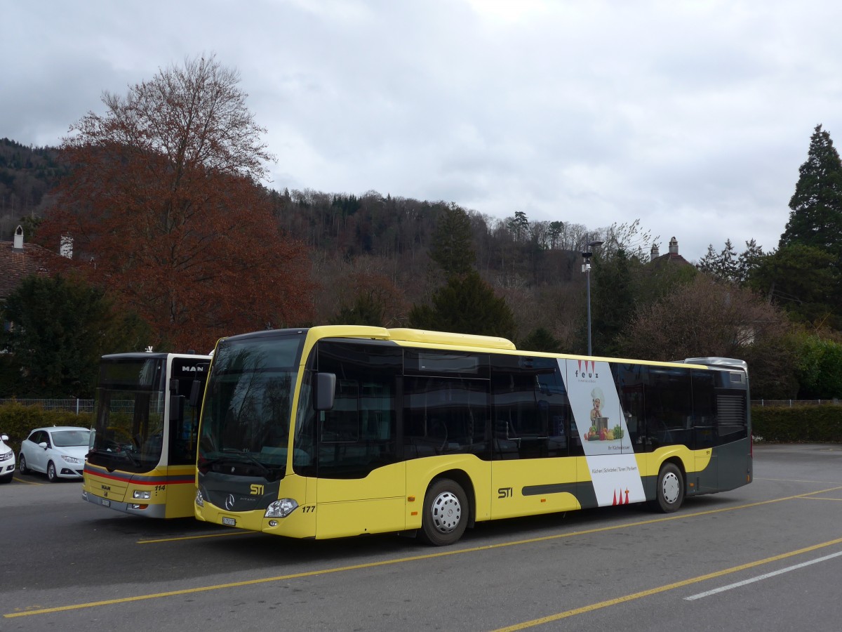 (157'911) - STI Thun - Nr. 177/BE 752'177 - Mercedes am 25. Dezember 2014 bei der Schifflndte Thun