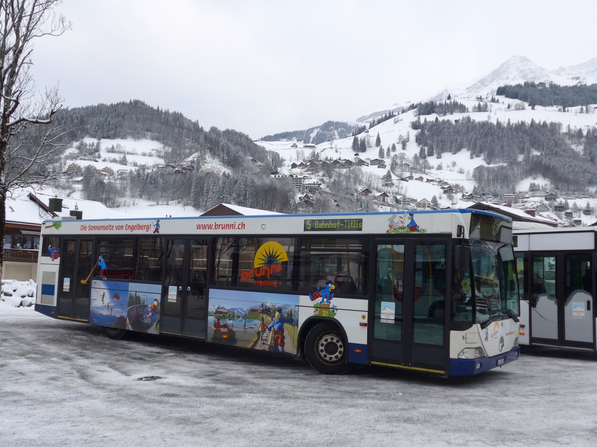 (157'948) - EAB Engelberg - Nr. 5/OW 10'241 - Mercedes/Hess (ex ZVB Zug Nr. 155; ex ZVB Zug Nr. 55) am 26. Dezember 2014 in Engelberg, Titlisbahnen