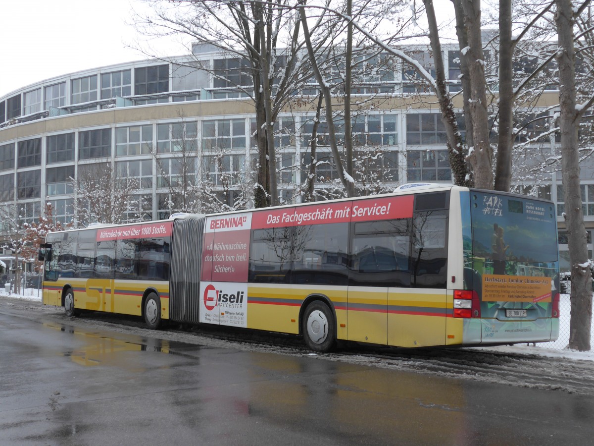 (158'042) - STI Thun - Nr. 119/BE 700'119 - MAN am 31. Dezember 2014 bei der Schifflndte Thun