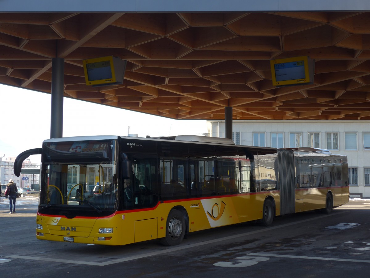 (158'055) - Buchard, Leytron - VS 243'999 - MAN am 1. Januar 2015 beim Bahnhof Sion