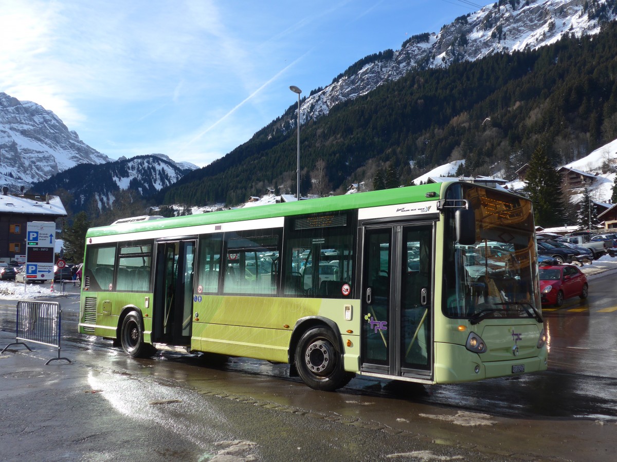 (158'119) - TPC Aigle - VS 324'574 - Irisbus am 2. Januar 2015 beim Bahnhof Champry