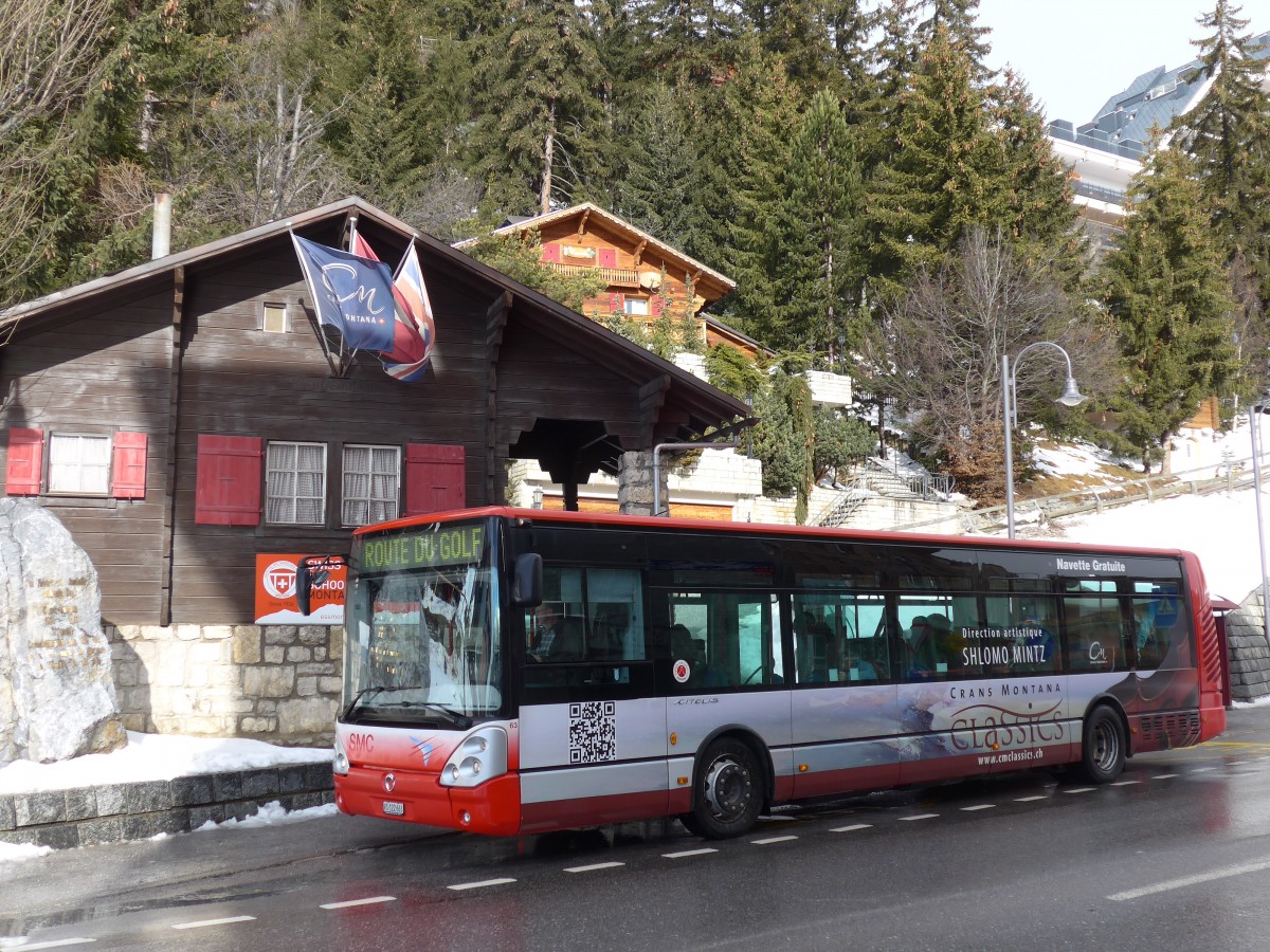 (158'198) - SMC Montana - Nr. 63/VS 122'663 - Irisbus am 4. Januar 2015 in Crans-Montana, Albert I