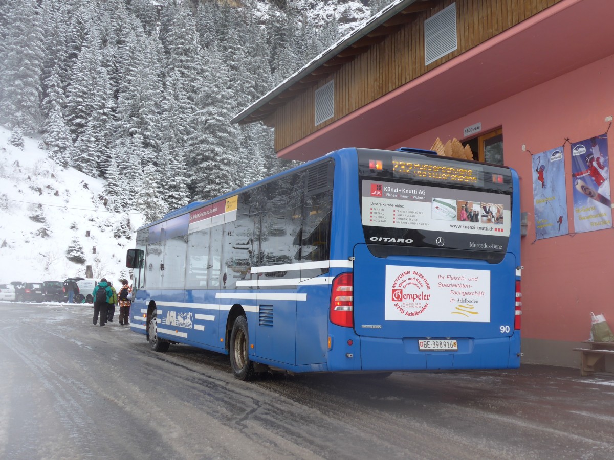 (158'316) - AFA Adelboden - Nr. 90/BE 398'916 - Mercedes am 11. Januar 2015 in Adelboden, Unter dem Birg