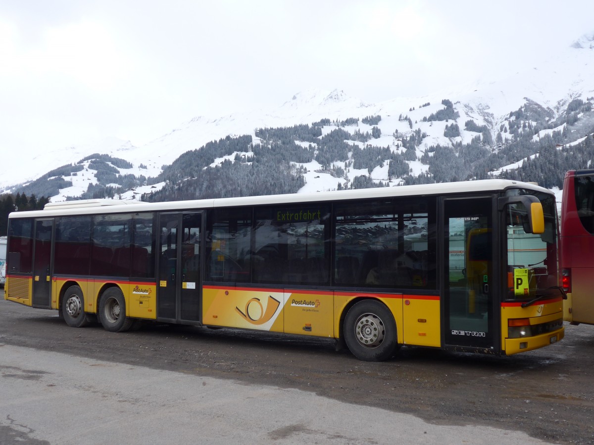 (158'353) - AVA Aarberg - Nr. 11/BE 88'931 - Setra (ex Nr. 8) am 11. Januar 2015 in Frutigen, Flugplatz