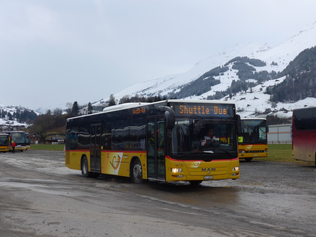 (158'366) - Steiner, Messen - SO 21'820 - MAN am 11. Januar 2015 in Frutigen, Flugplatz