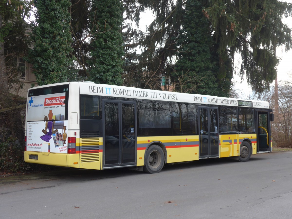 (158'446) - STI Thun - Nr. 97 - MAN am 19. Januar 2015 in Thun, Garage