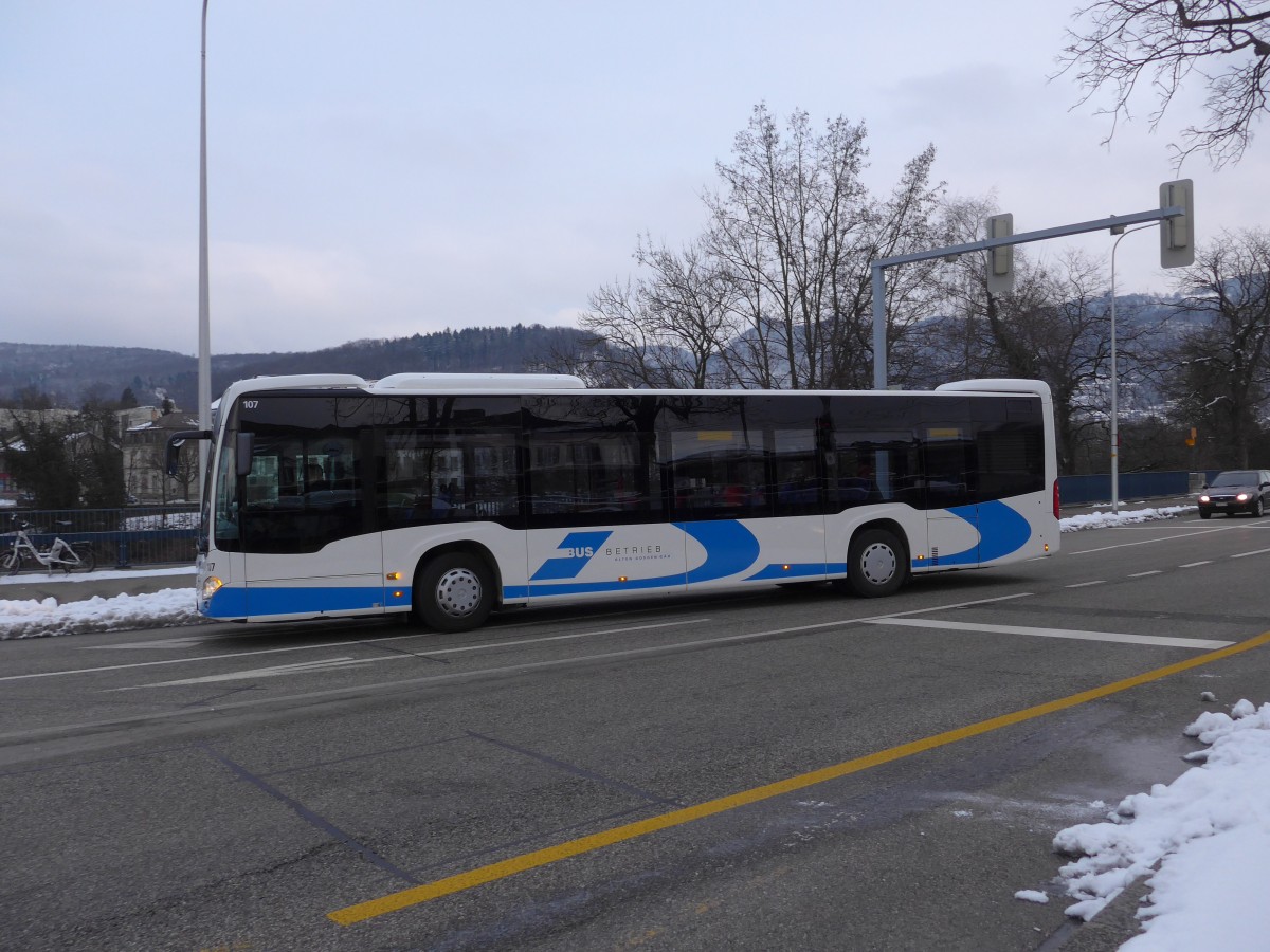 (158'583) - BOGG Wangen b.O. - Nr. 107/SO 21'987 - Mercedes am 4. Februar 2015 beim Bahnhof Olten