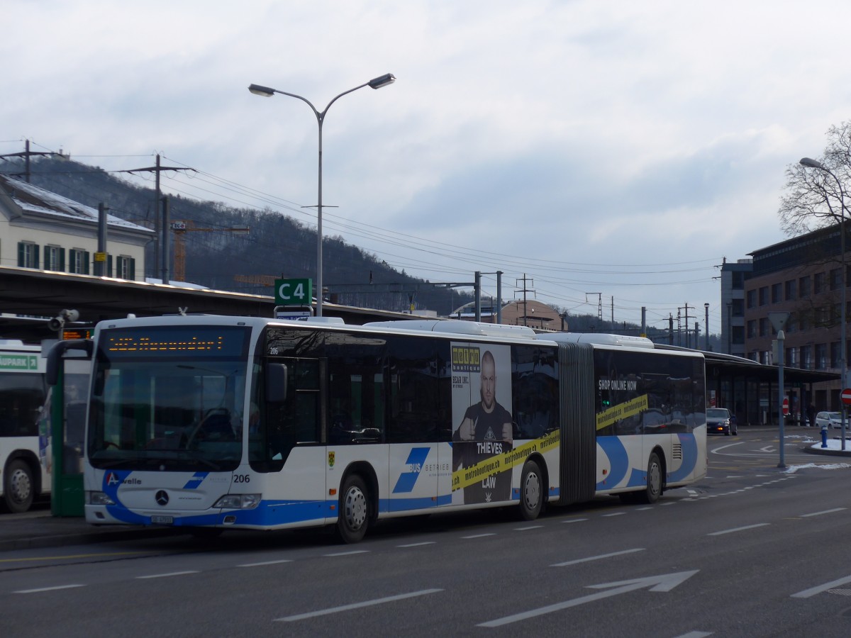 (158'621) - BOGG Wangen b.O. - Nr. 206/SO 47'933 - Mercedes am 4. Februar 2015 beim Bahnhof Olten