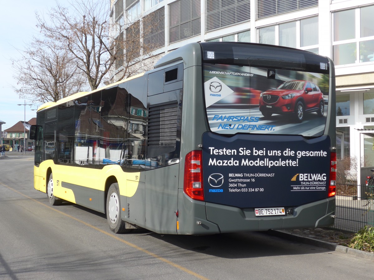 (158'692) - STI Thun - Nr. 174/BE 752'174 - Mercedes am 13. Februar 2015 bei der Schifflndte Thun