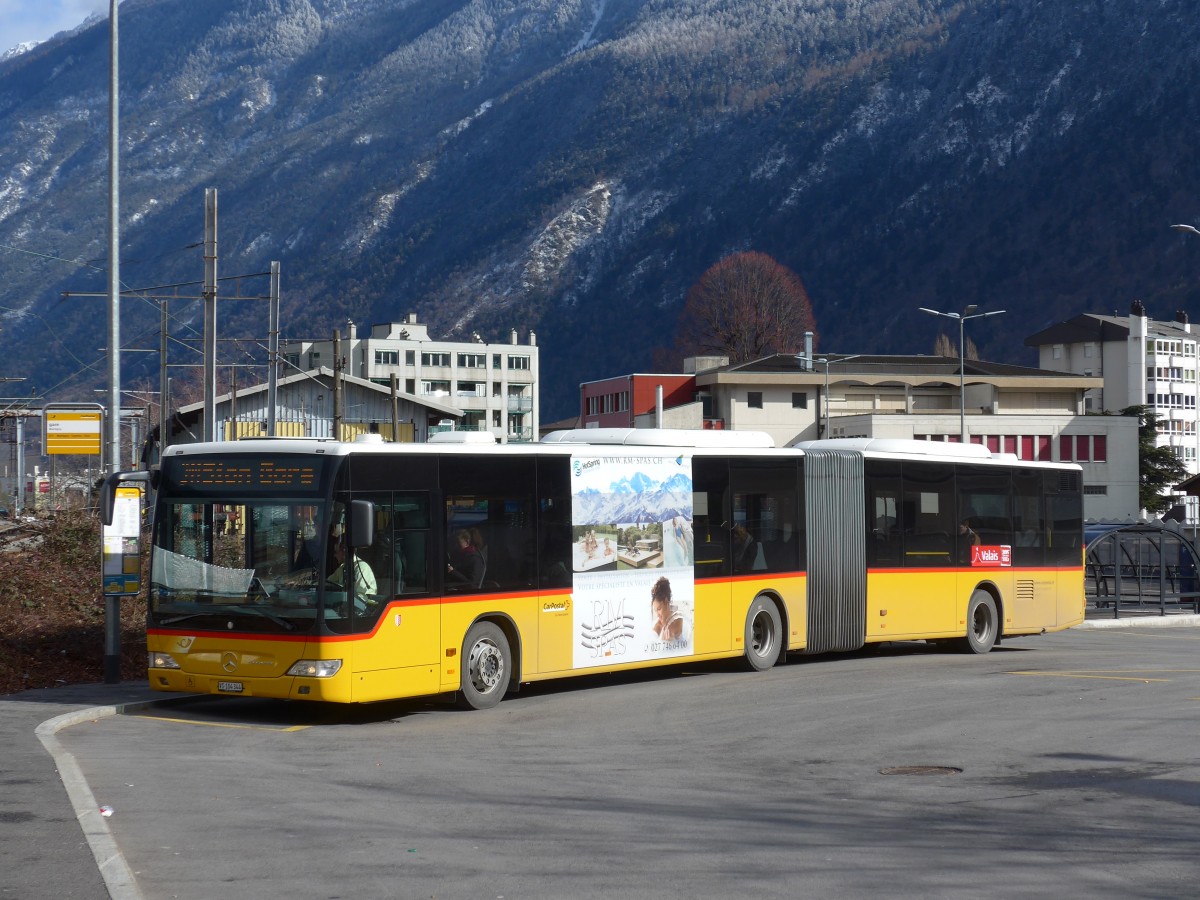 (158'848) - Buchard, Leytron - VS 104'344 - Mercedes am 22. Februar 2015 beim Bahnhof Martigny