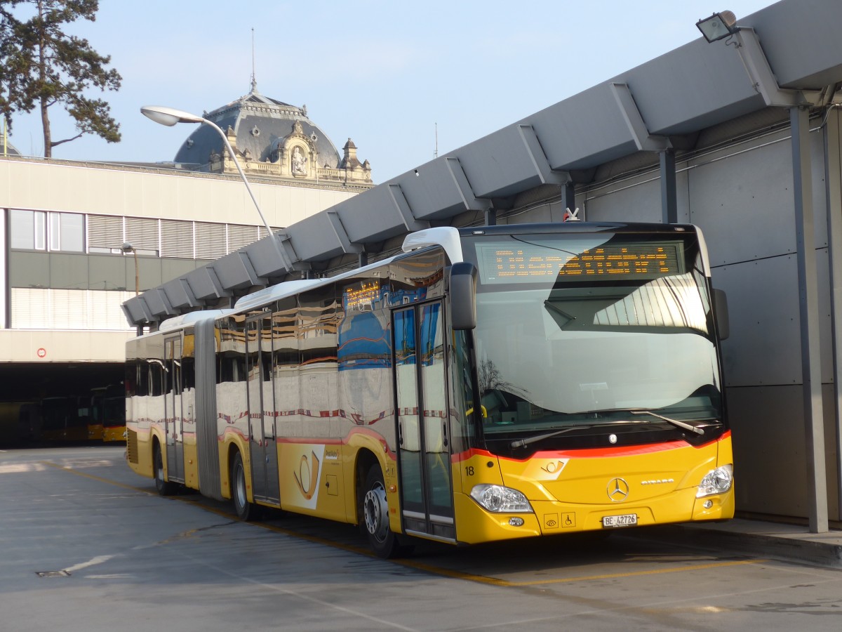 (159'069) - Steiner, Ortschwaben - Nr. 18/BE 42'726 - Mercedes am 14. Mrz 2015 in Bern, Postautostation