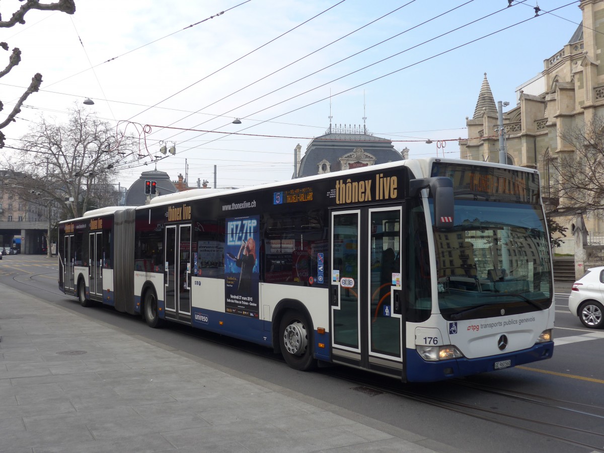 (159'135) - TPG Genve - Nr. 176/GE 960'560 - Mercedes am 14. Mrz 2015 in Genve, Place des Vingt-Deux-Cantons