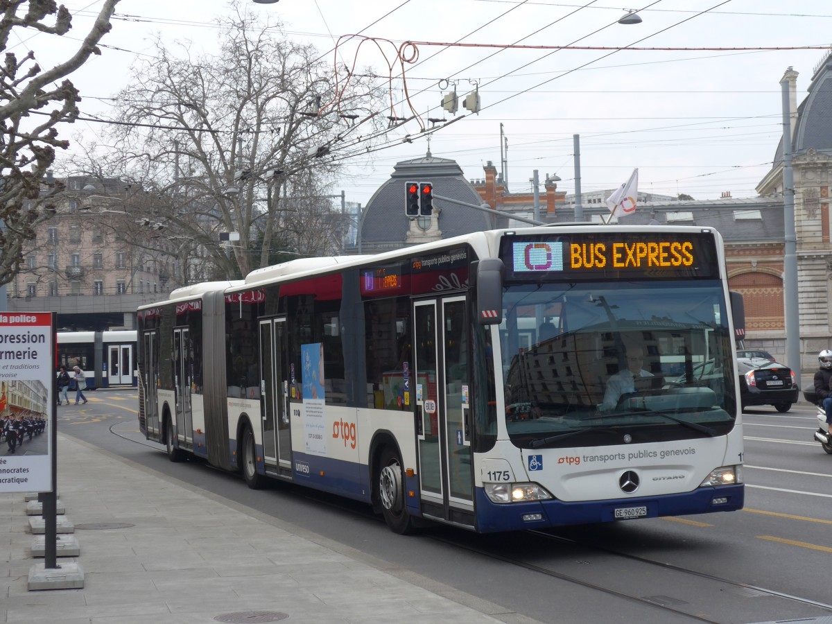 (159'150) - TPG Genve - Nr. 1175/GE 960'925 - Mercedes am 14. Mrz 2015 in Genve, Place des Vingt-Deux-Cantons