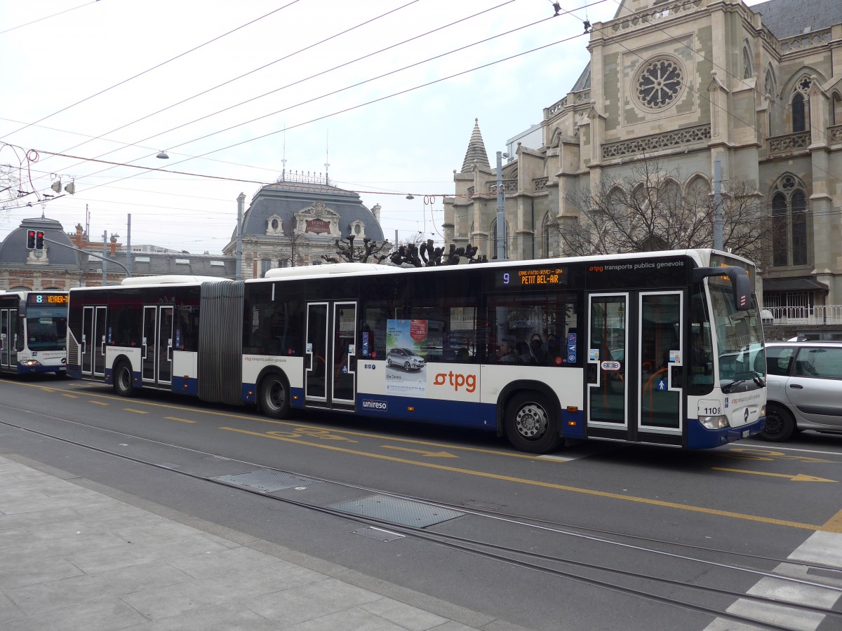 (159'161) - TPG Genve - Nr. 1109/GE 960'859 - Mercedes am 14. Mrz 2015 in Genve, Place des Vingt-Deux-Cantons