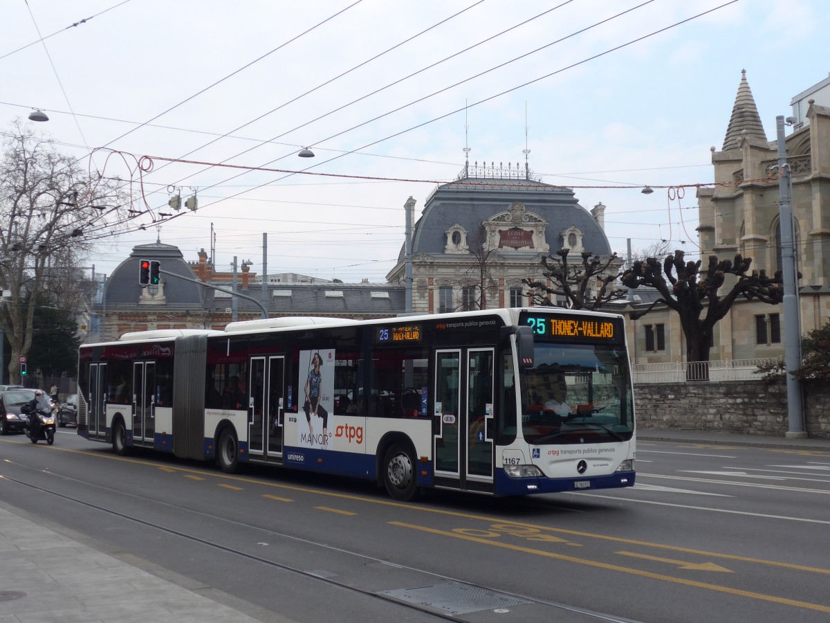 (159'163) - TPG Genve - Nr. 1163/GE 960'917 - Mercedes am 14. Mrz 2015 in Genve, Place des Vingt-Deux-Cantons