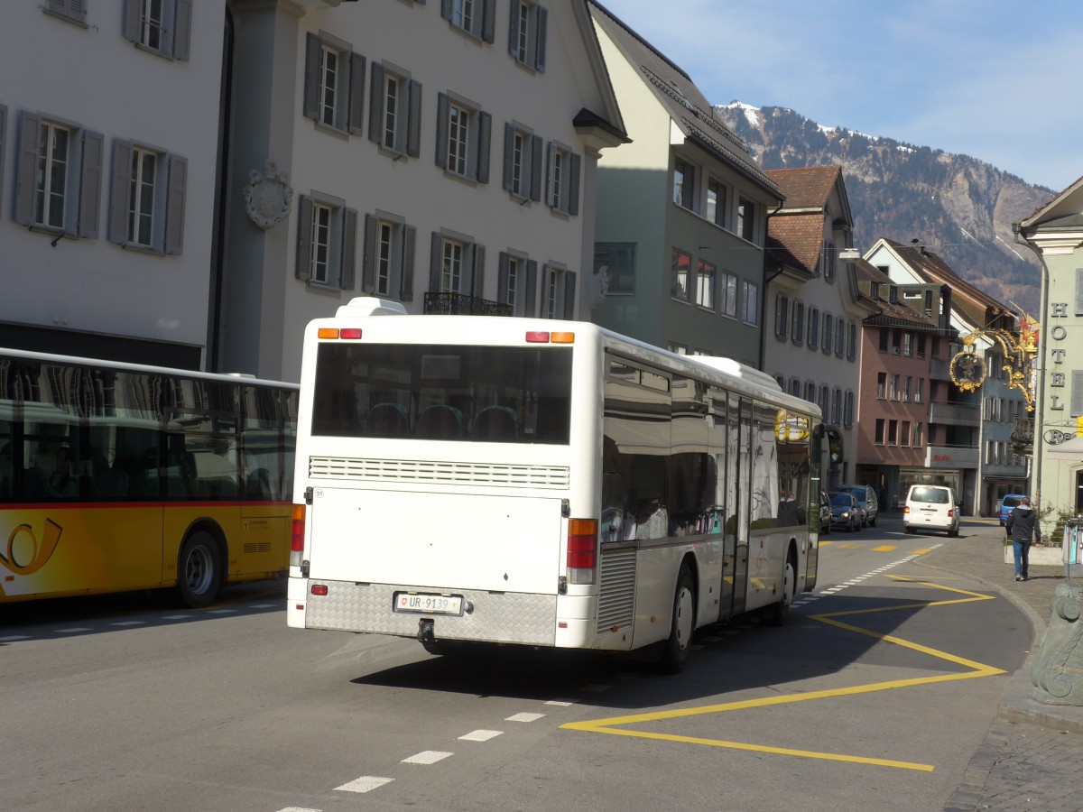 (159'291) - Interbus, Yverdon - Nr. 51/UR 9139 - Setra (ex AAGL Liestal Nr. 62) am 18. Mrz 2015 in Altdorf, Telldenkmal (Einsatz AAGU)