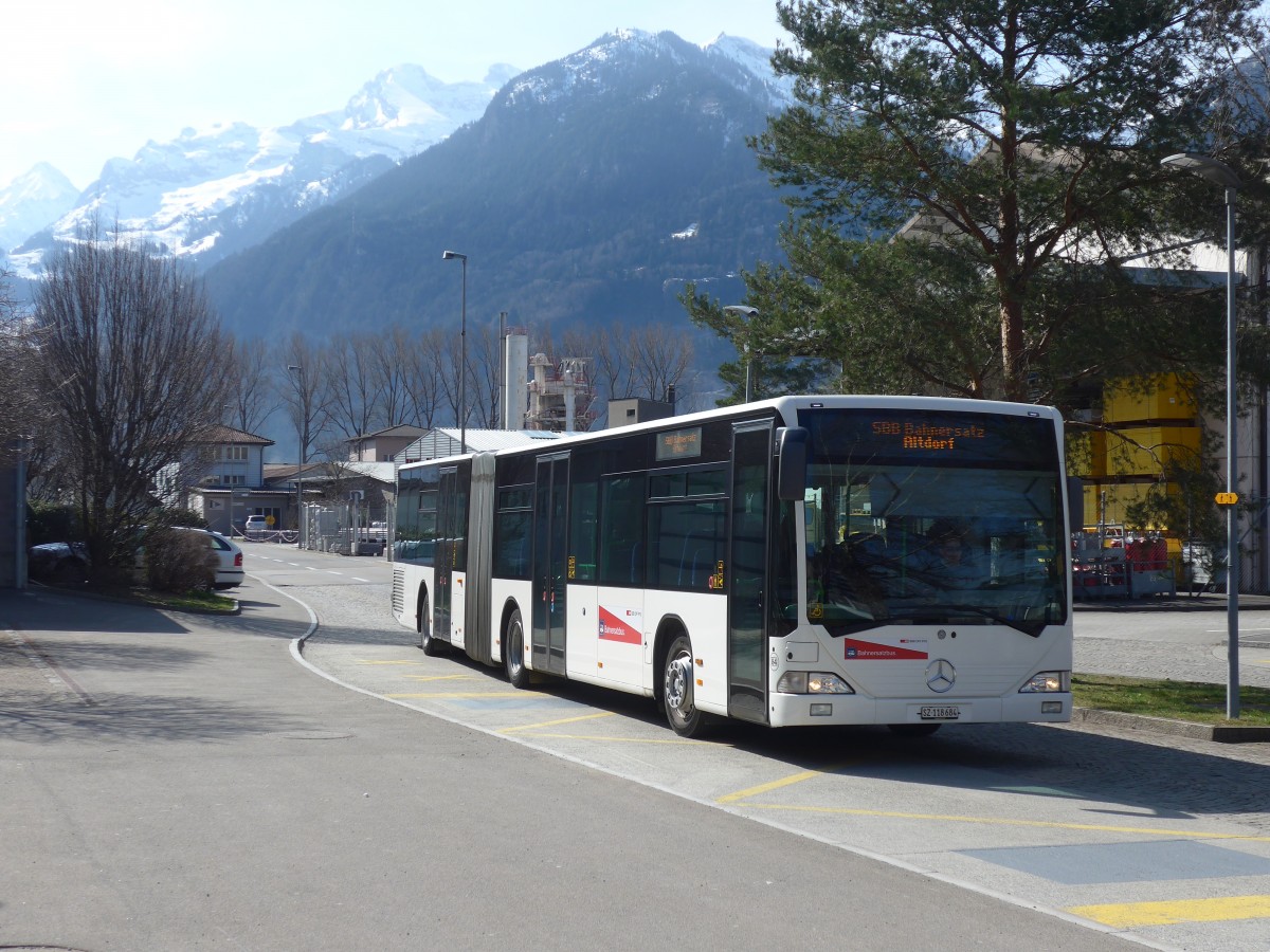 (159'307) - AAGS Schwyz - Nr. 84/SZ 118'684 - Mercedes (ex VR La Chaux-de-Fonds Nr. 228) am 18. Mrz 2015 beim Bahnhof Flelen