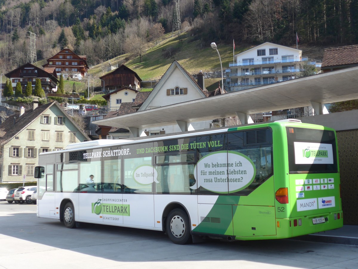 (159'317) - AAGU Altdorf - Nr. 52/UR 9259 - Mercedes am 18. Mrz 2015 in Flelen, Hauptplatz