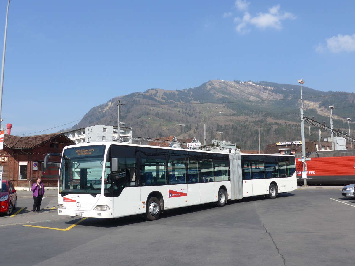 (159'337) - AAGS Schwyz - Nr. 83/SZ 118'683 - Mercedes (ex VR La Chaux-de-Fonds Nr. 227) am 18. Mrz 2015 beim Bahnhof Arth-Goldau