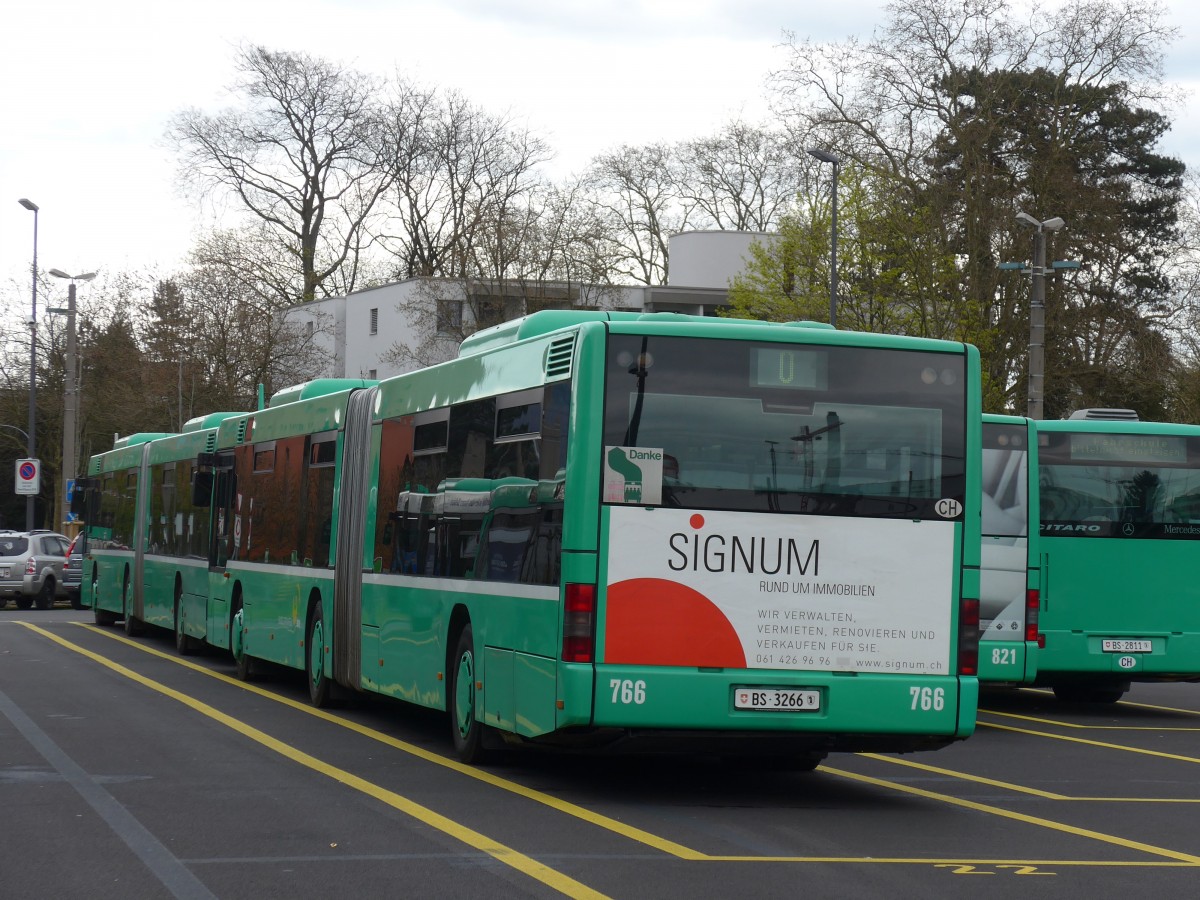 (159'744) - BVB Basel - Nr. 766/BS 3266 - MAN am 11. April 2015 in Basel, Garage Rankstrasse