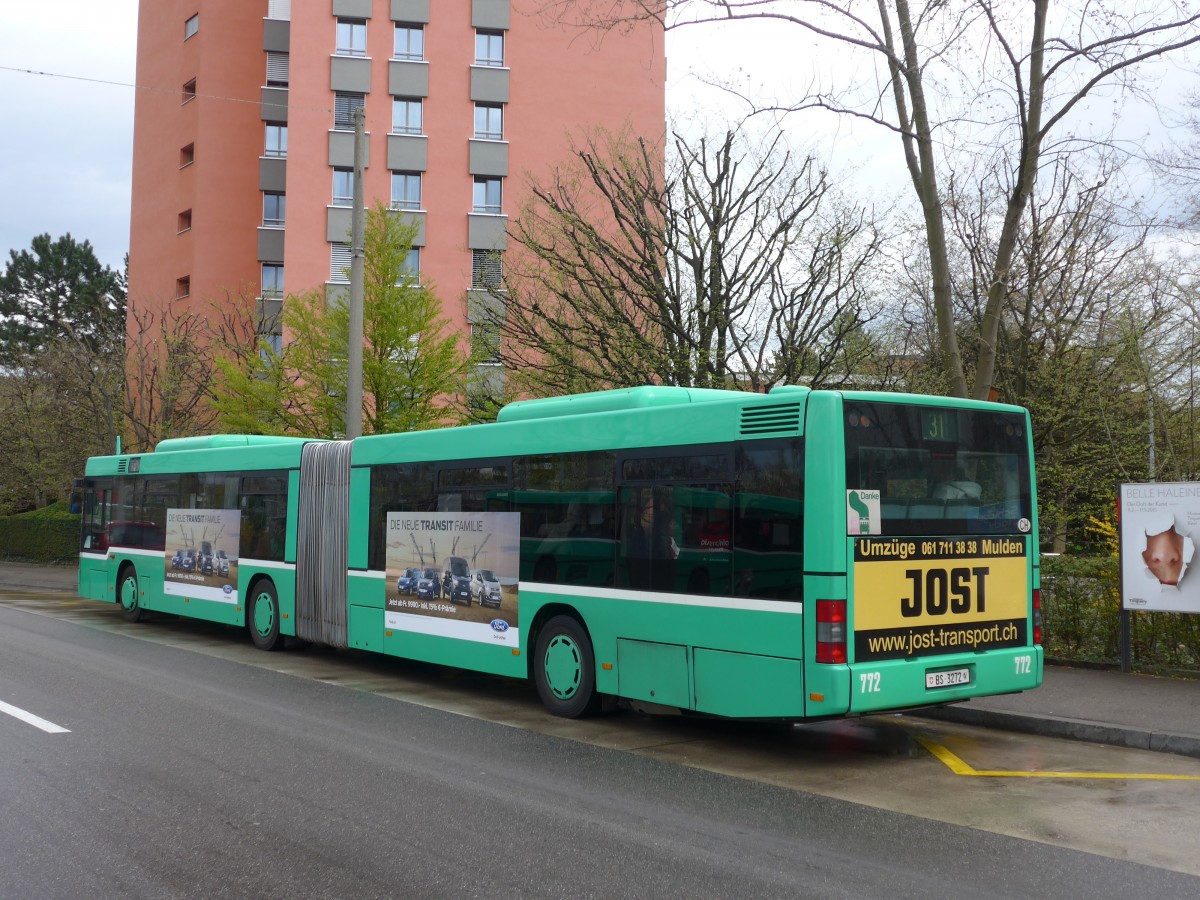 (159'820) - BVB Basel - Nr. 772/BS 3272 - MAN am 11. April 2015 in Basel, Rankstrasse