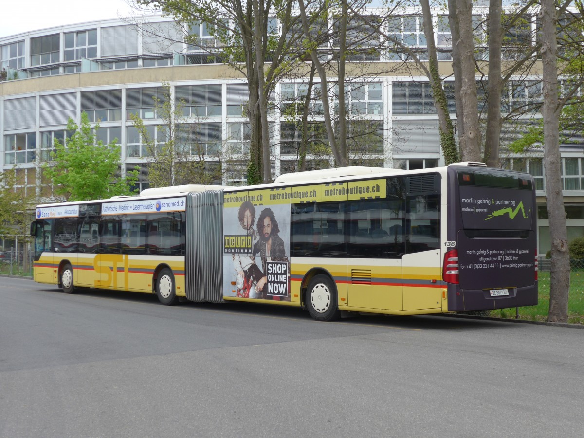 (159'953) - STI Thun - Nr. 136/BE 801'136 - Mercedes am 25. April 2015 bei der Schifflndte Thun