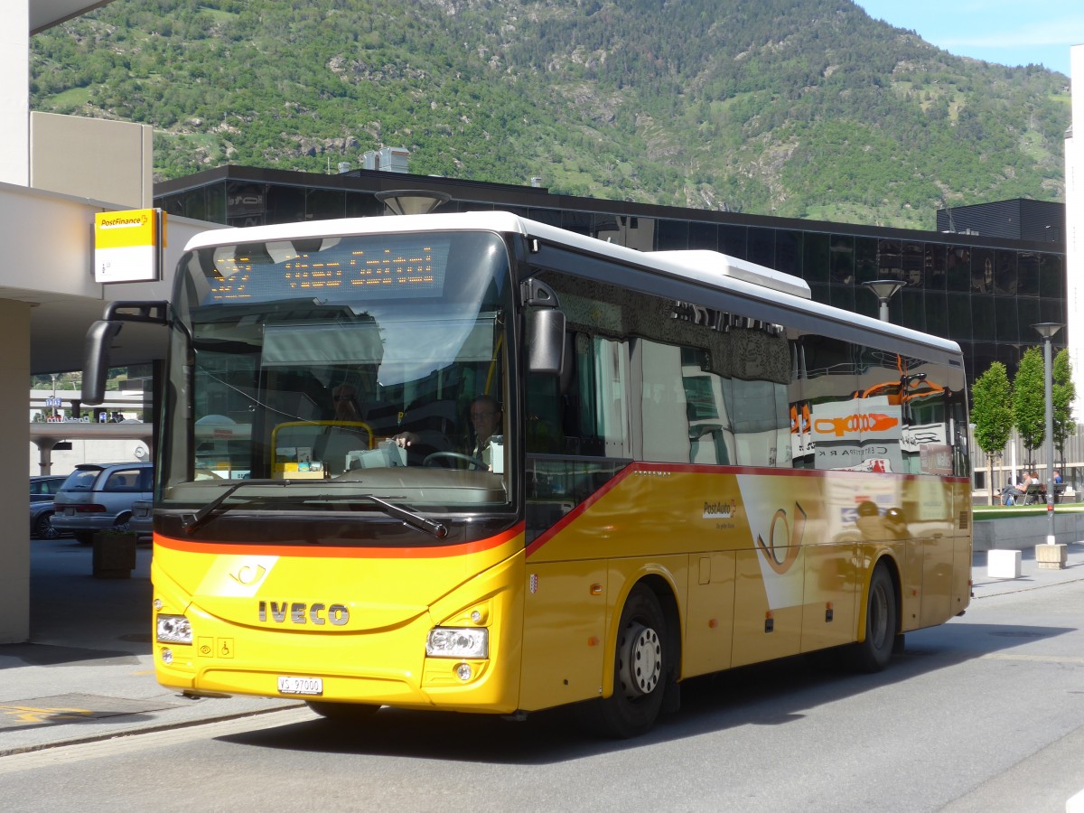 (160'463) - BUS-trans, Visp - VS 97'000 - Iveco am 10. Mai 2015 in Visp, Post