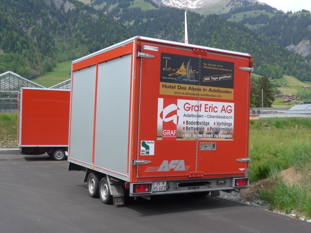 (160'491) - AFA Adelboden - Nr. 62/BE 495'607 - Zbinden Gepckanhnger am 14. Mai 2015 in Frutigen, Garage