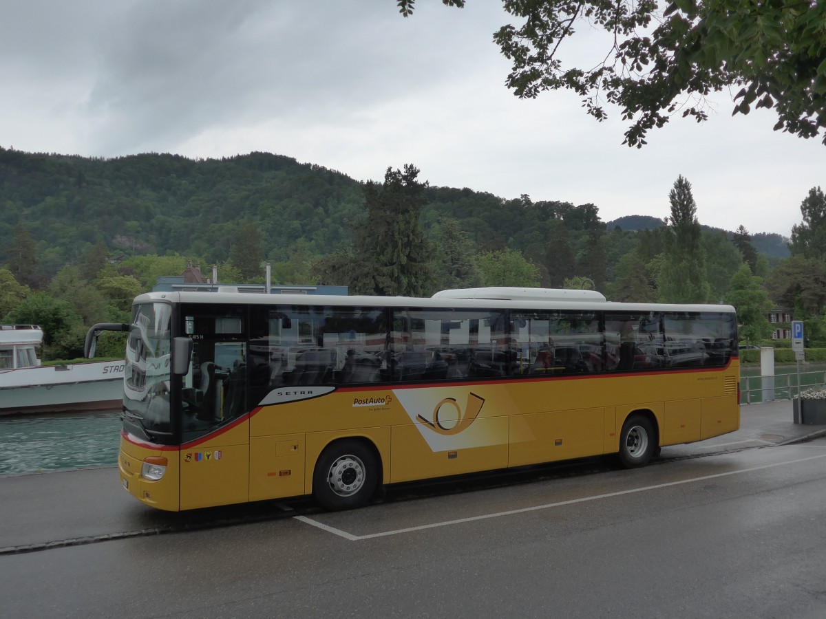 (160'576) - PostAuto Bern - BE 653'387 - Setra am 21. Mai 2015 bei der Schifflndte Thun