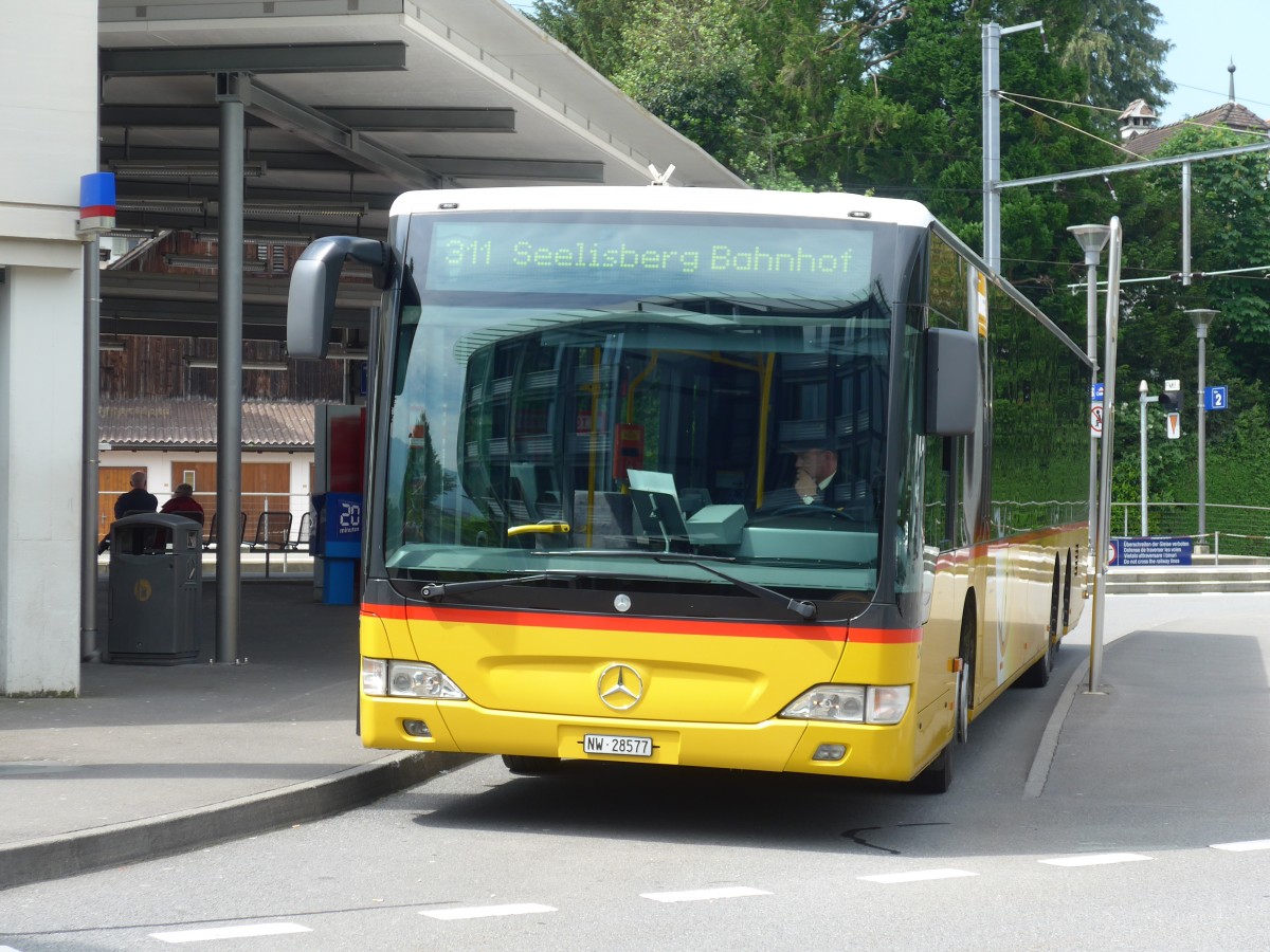 (160'932) - Thepra, Stans - Nr. 24/NW 28'577 - Mercedes am 24. Mai 2015 beim Bahnhof Stans