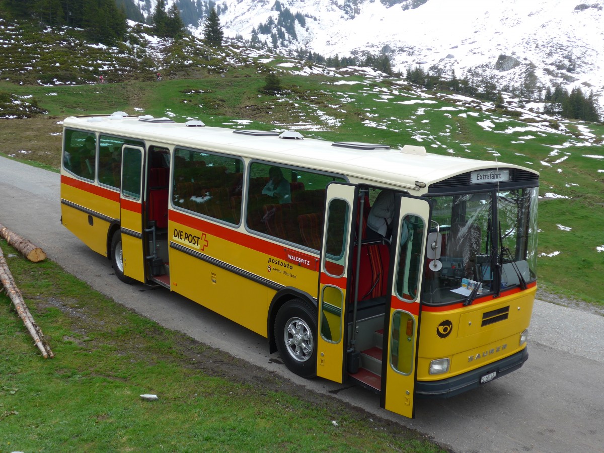 (161'006) - AVG Meiringen - Nr. 74/BE 607'481 - Saurer/R&J (ex PostAuto Berner Oberland; ex P 24'357) am 25. Mai 2015 in Grindelwald, Oberer Lauchbhl