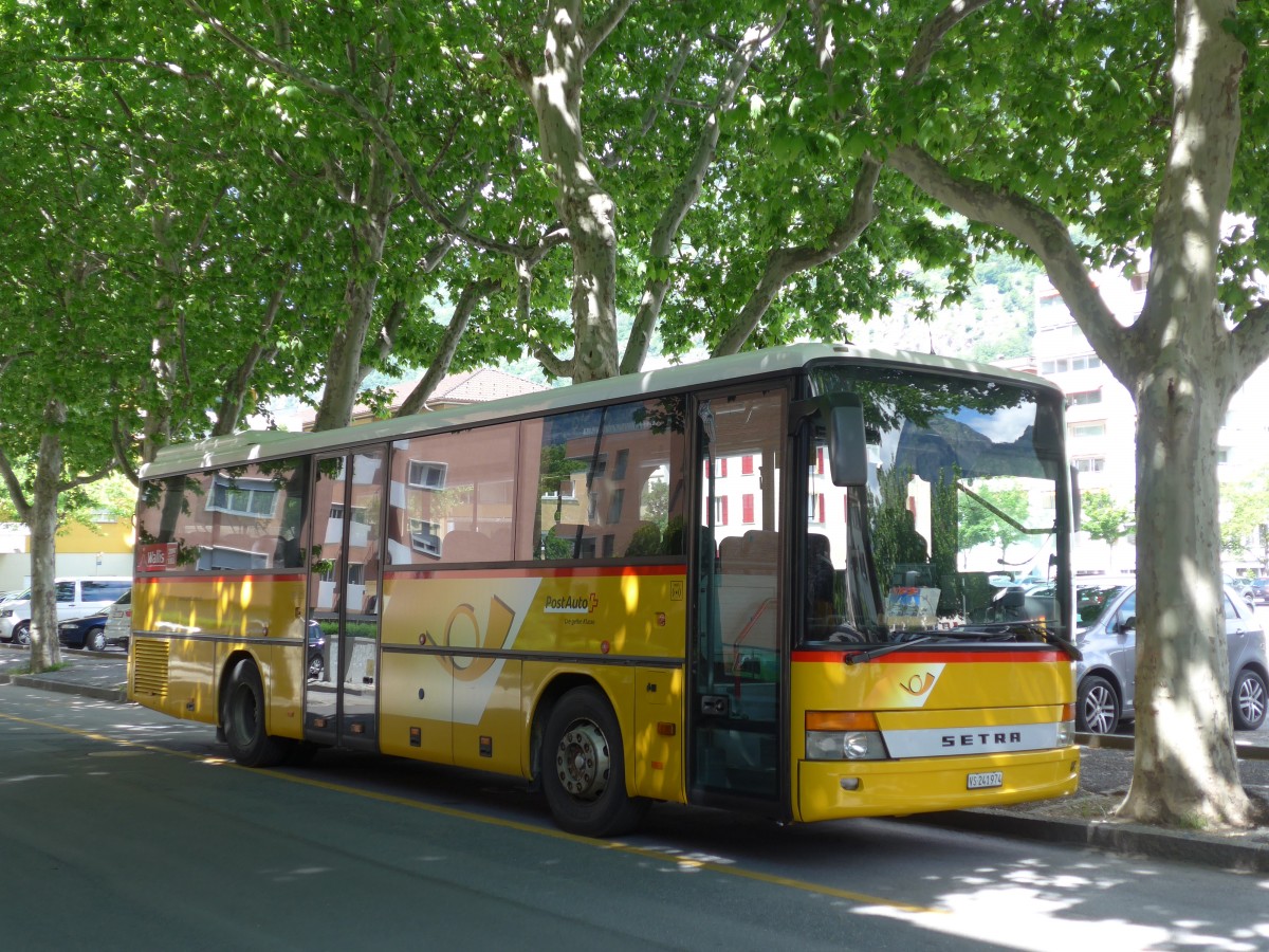 (161'106) - PostAuto Wallis - VS 241'974 - Setra am 27. Mai 2015 in Brig, Garage