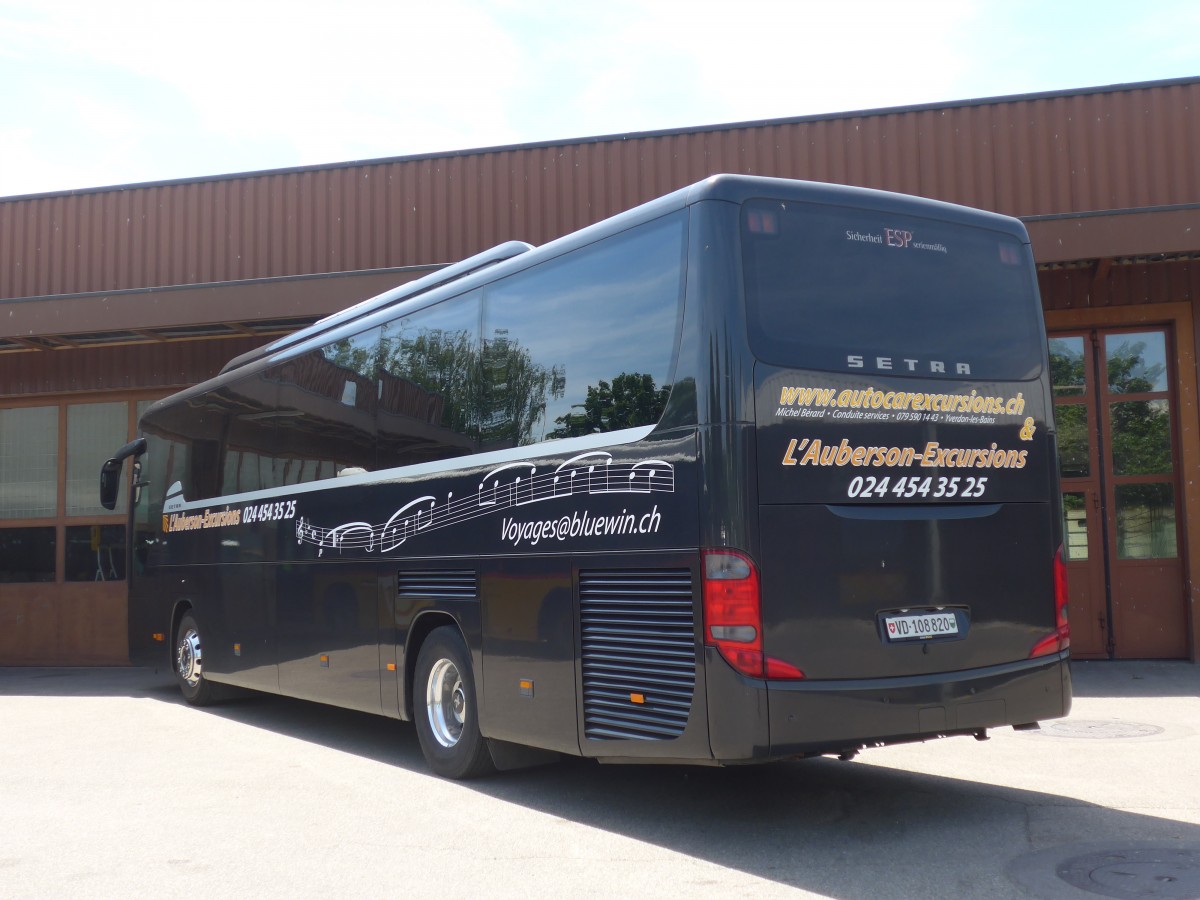 (161'289) - L'Auberson, Yverdon - VD 108'820 - Setra am 28. Mai 2015 in Yverdon, Postgarage