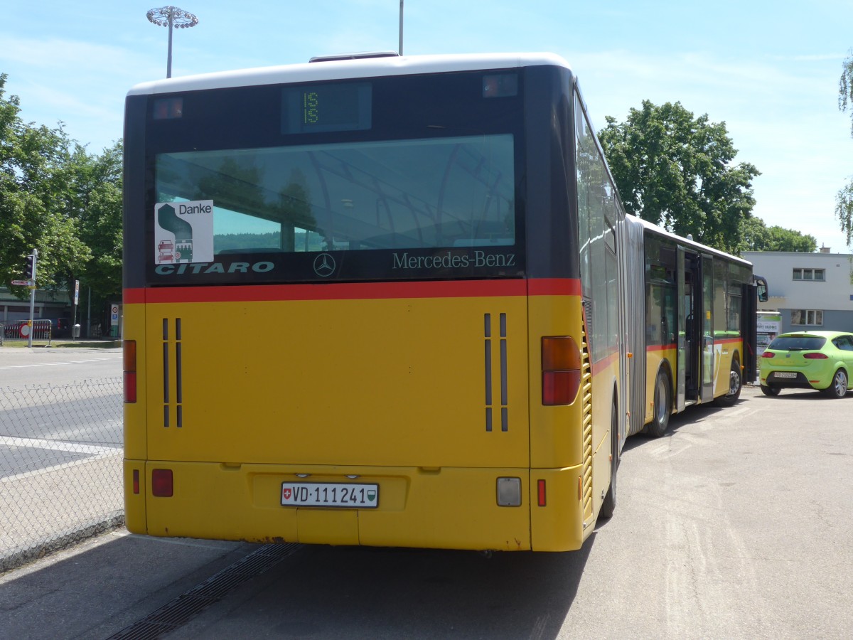 (161'292) - CarPostal Ouest - VD 111'241 - Mercedes (ex PostAuto Bern Nr. 631; ex P 27'005) am 28. Mai 2015 in Yverdon, Garage