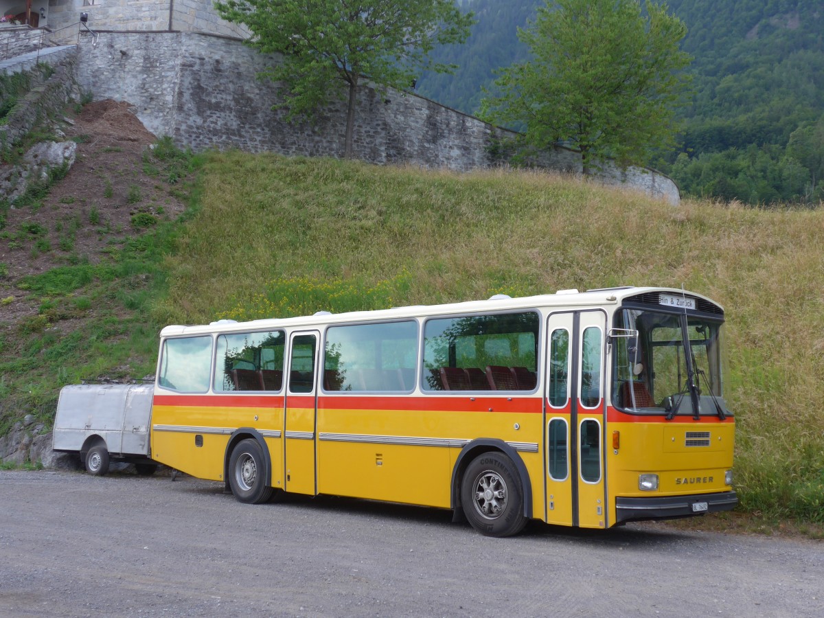 (162'058) - Ziegler, Pratteln - BL 76'492 - Saurer/Tscher (ex P 24'265) am 13. Juni 2015 in Brienz, Kirche