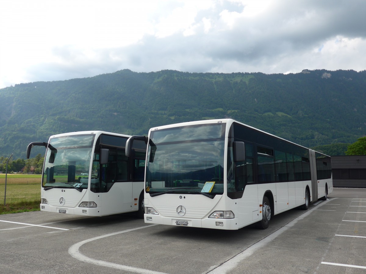 (162'071) - PostAuto Bern - BE 610'539 - Mercedes (ex AAGS Schwyz Nr. 84) am 13. Juni 2015 in Interlaken, Flugplatz