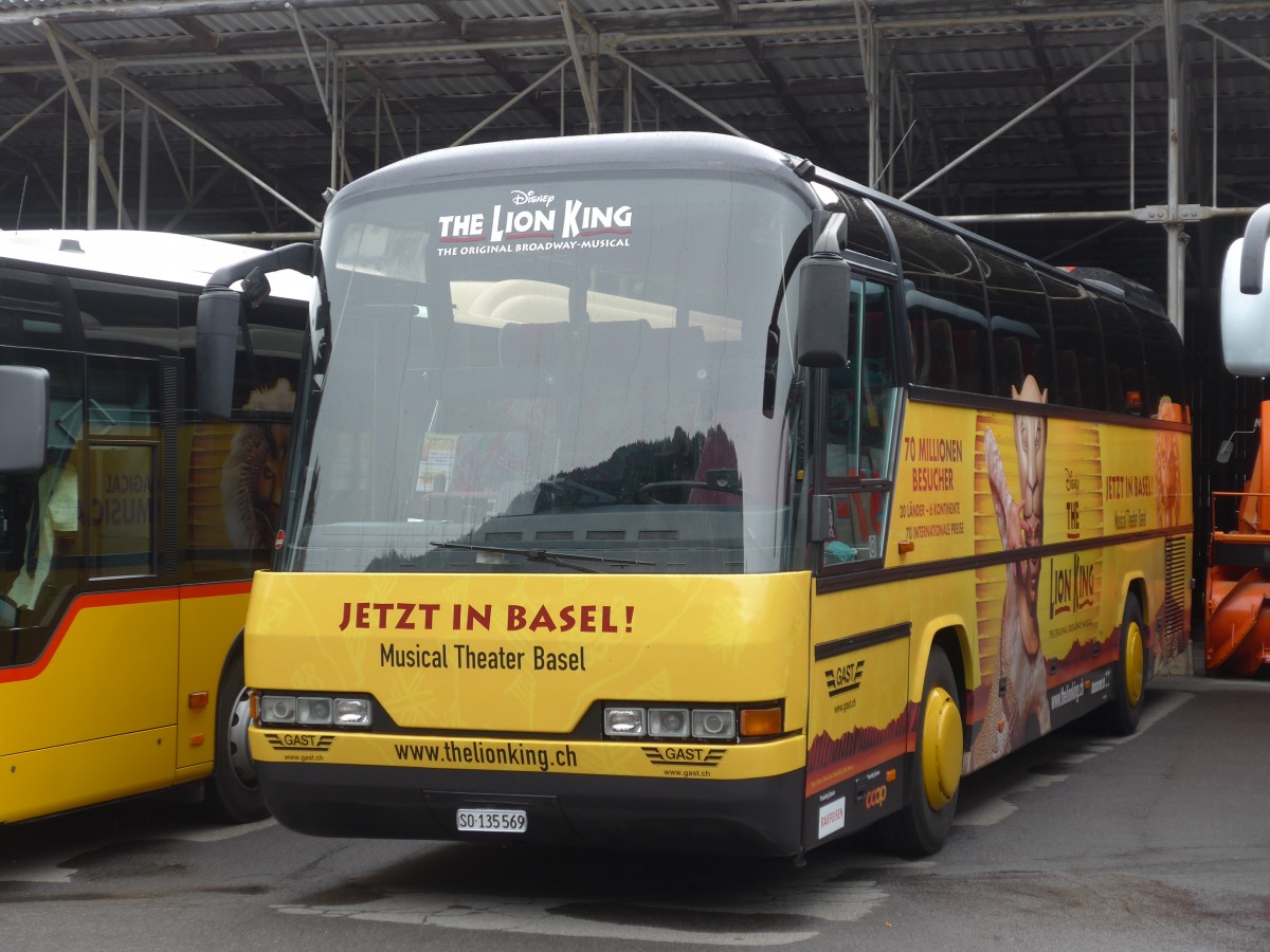 (162'090) - Gast, Utzenstorf - SO 135'569 - Neoplan (ex Seiler, Gerlafingen) am 14. Juni 2015 in Meiringen, Balm