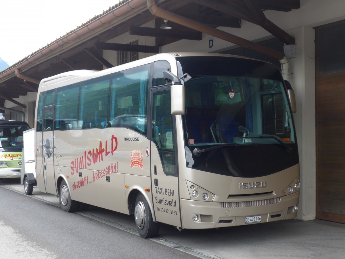 (162'364) - Taxi Beni, Sumiswald - BE 423'706 - Isuzu am 20. Juni 2015 in Meiringen, Balm