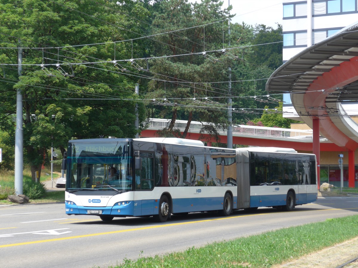 (162'967) - VBZ Zrich - Nr. 547/ZH 730'547 - Neoplan am 6. Juli 2015 in Zrich, Bucheggplatz