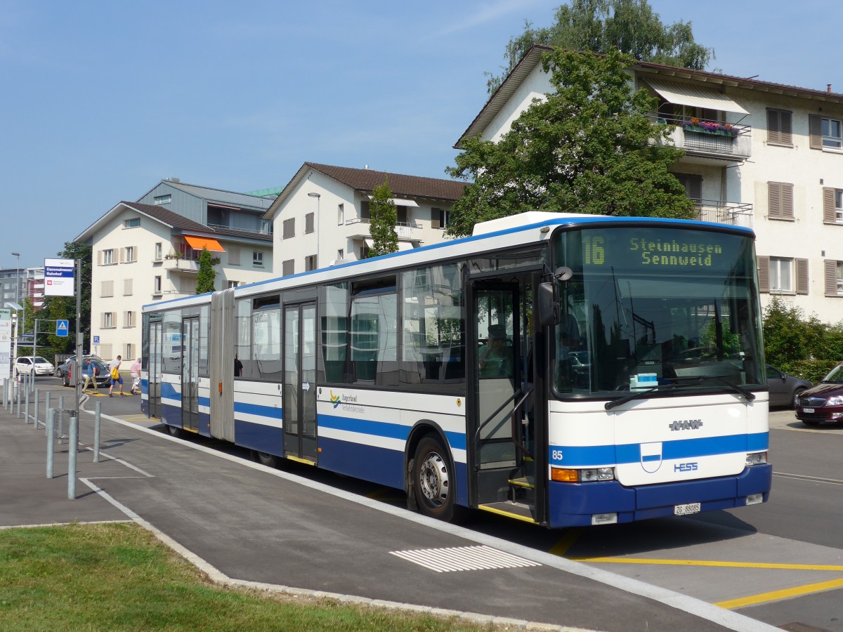 (163'001) - ZVB Zug - Nr. 85/ZG 88'085 - NAW/Hess in Zug, Dammstrasse/Bahnhof