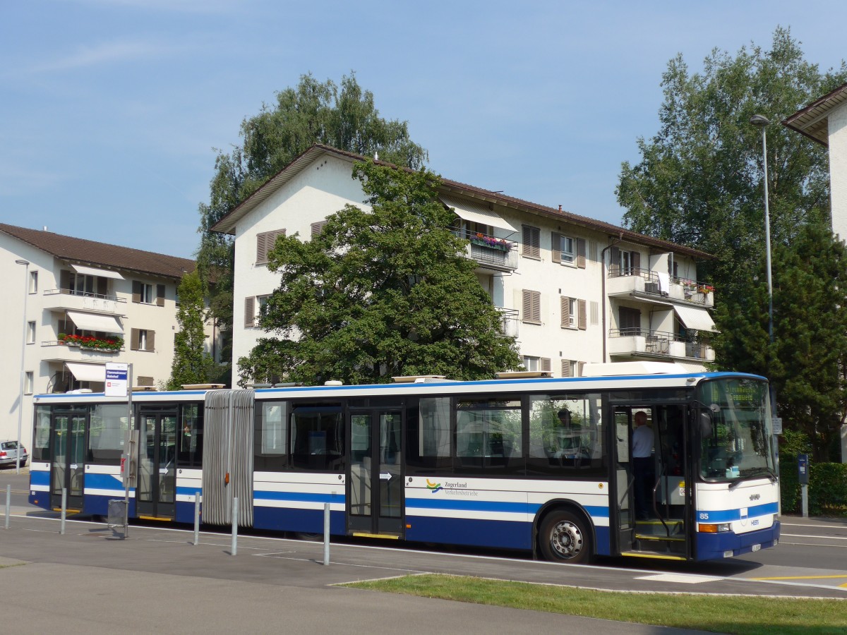 (163'007) - ZVB Zug - Nr. 85/ZG 88'085 - NAW/Hess am 6. Juli 2015 in Zug, Dammstrasse/Bahnhof