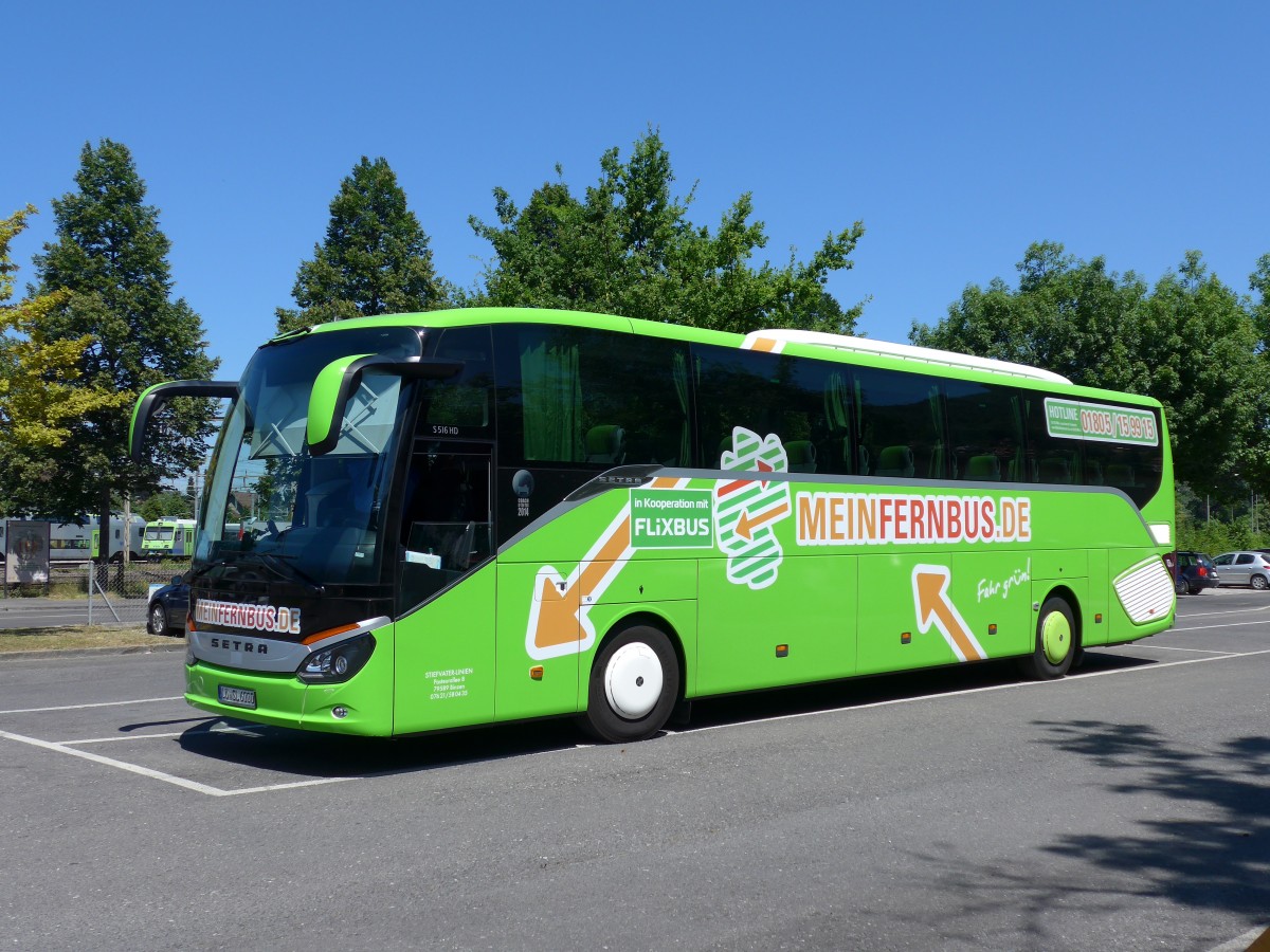 (163'039) - Aus Deutschland: Stiefvater, Binzen - L-SL 6000 - Setra am 10. Juli 2015 in Thun, Seestrasse