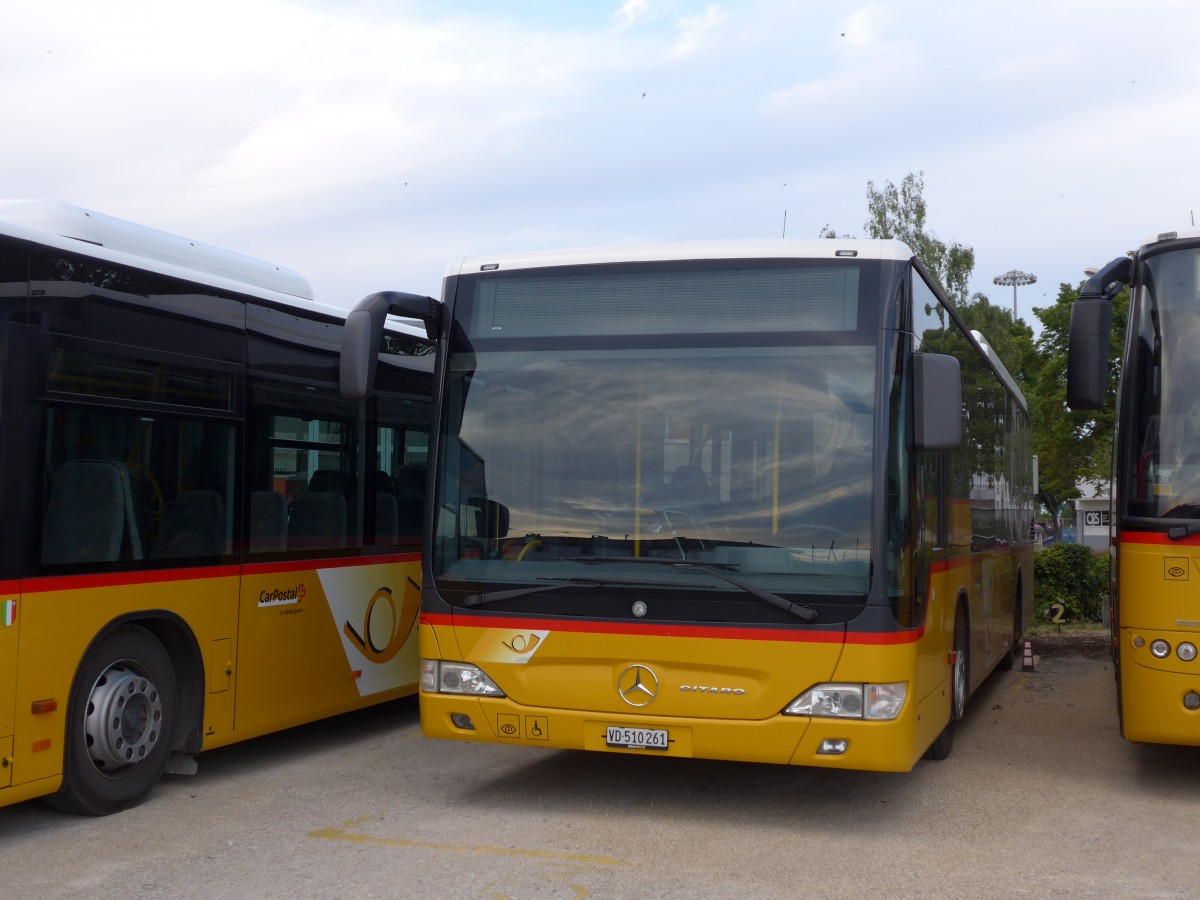 (163'042) - CarPostal Ouest - VD 510'261 - Mercedes am 12. Juli 2015 in Yverdon, Garage