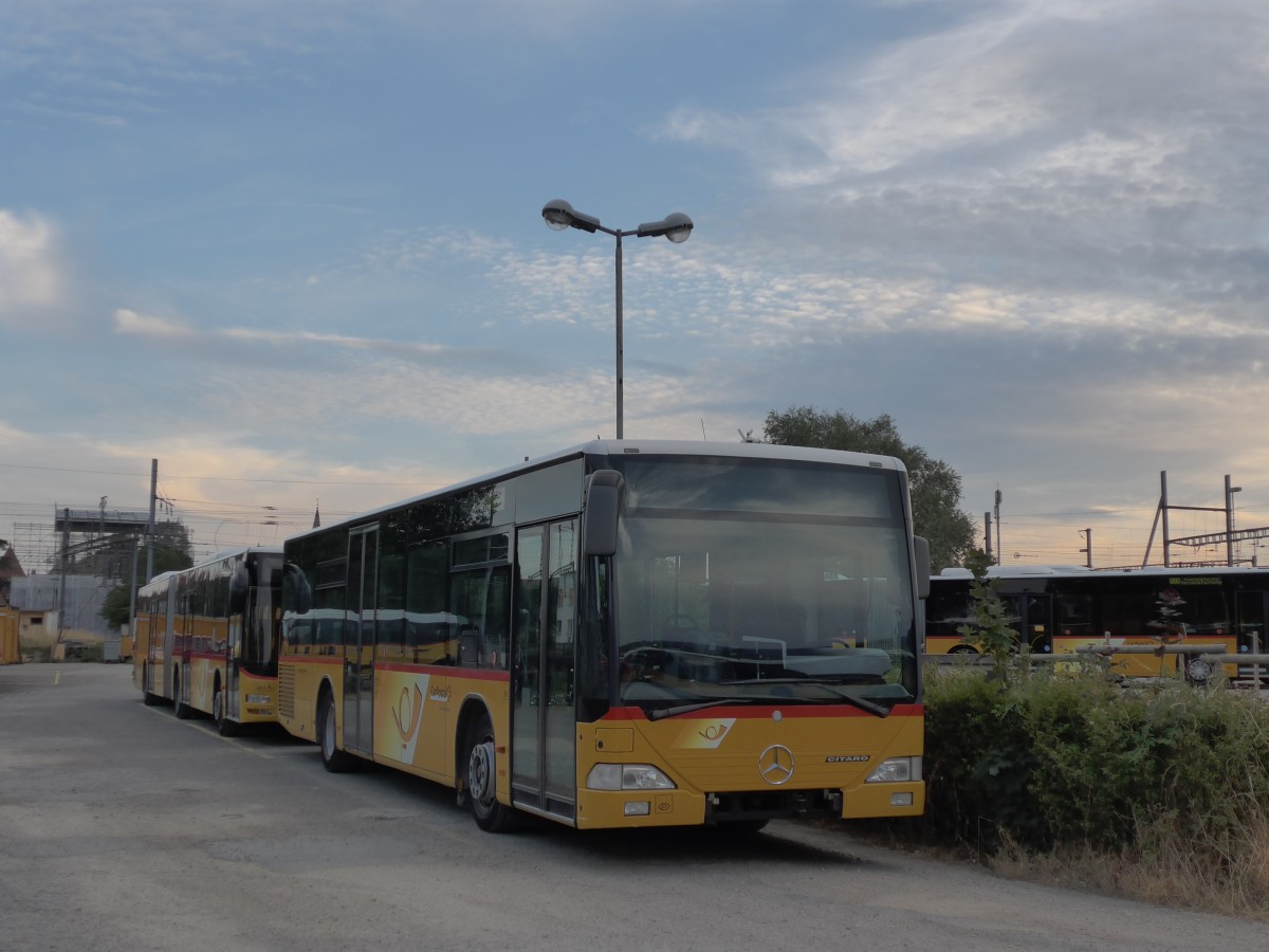 (163'049) - CarPostal Ouest - Mercedes (ex PostAuto Bern; ex P 25'380) am 12. Juli 2015 in Yverdon, Garage 